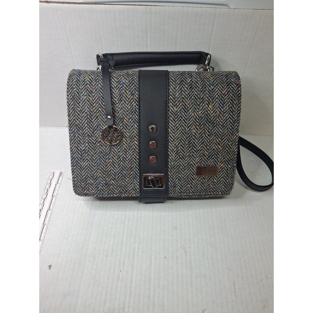Mucros Weavers  Bag Women's Plaid Irish Tweed Top Handle Purse